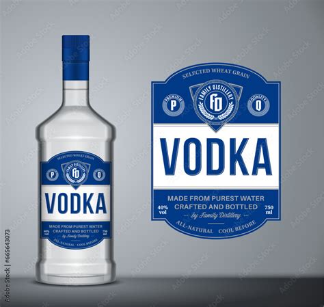 Vodka Bottle Template