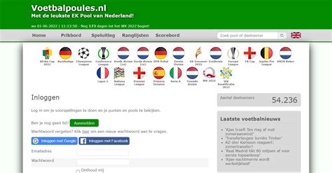 voetbalpoules nl inloggen