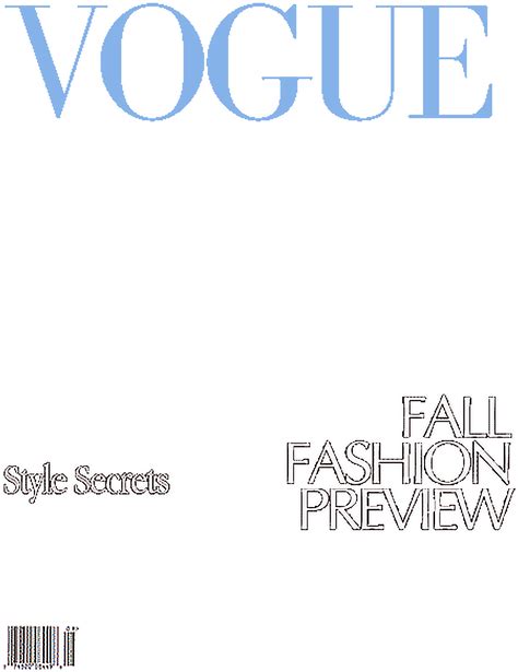 vogue magazine cover template