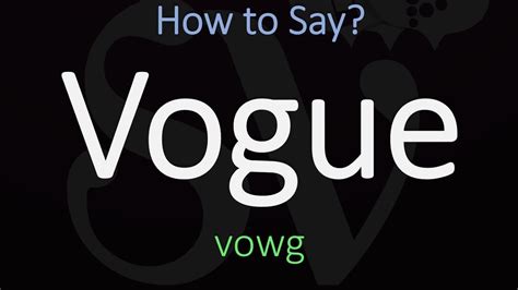 vogue meaning in english