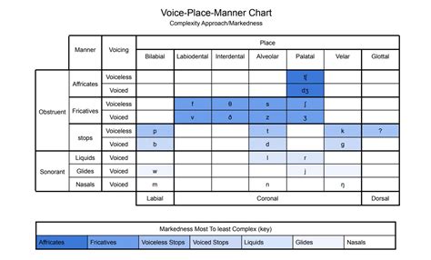 Voice Manner Place Chart