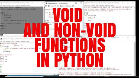 void and non void function in python example