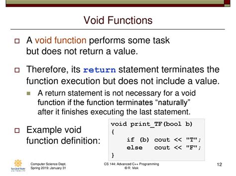 void function return value