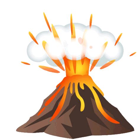 volcanic eruption clipart gif