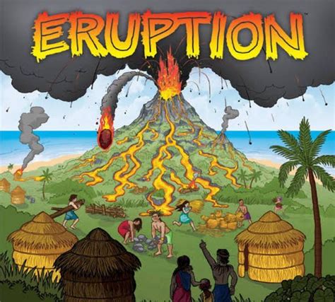 volcanic eruption poster drawing