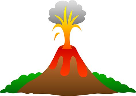 volcano landform clipart