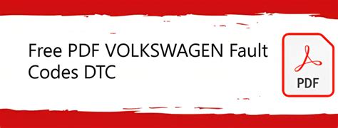 Volkswagen Fault Codes List