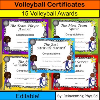 38 Volleyball Team Candy Bar Award Certificates Volleyball Etsy in