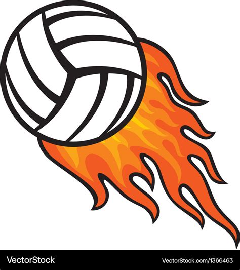 Volleyball ball in fire stock illustration. Illustration of ball 24043954