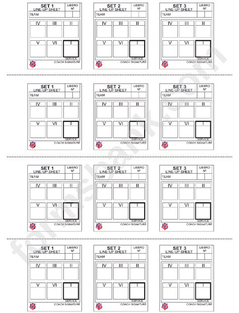 Volleyball Lineup Sheet Nova Download Printable PDF Templateroller