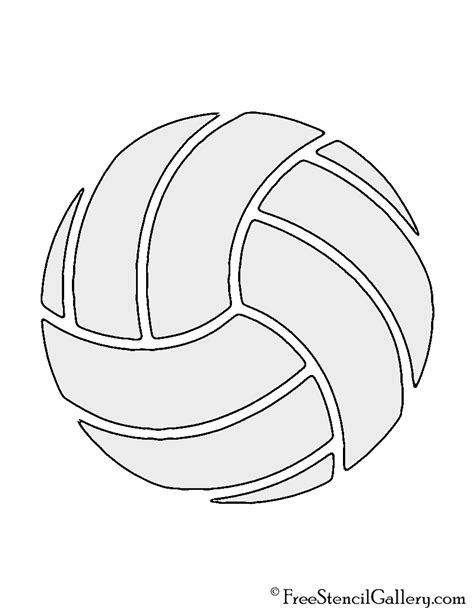 Volleyball Pumpkin Stencil Printable