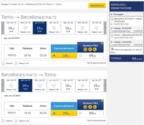 volo low cost per barcellona