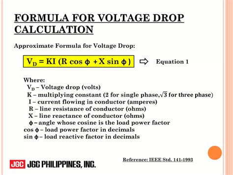Voltage Drop Calculation Formula 3 Phase