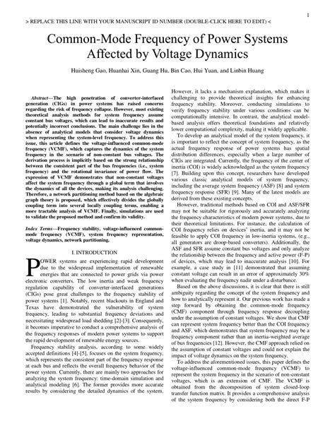 Voltage Dynamics