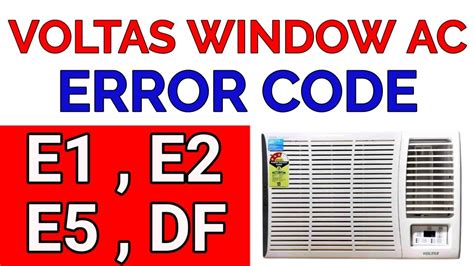 voltas window error code list