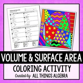 Volume and Surface Area of Triangular Prisms (C) Worksheet for 6th 10th Grade Lesson