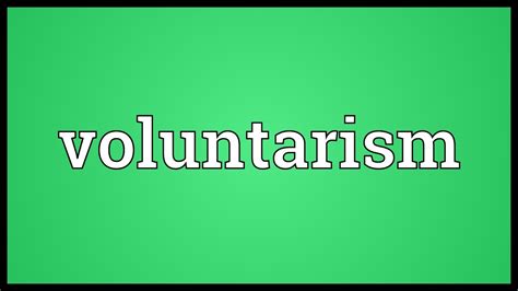 voluntarism philosophy definition