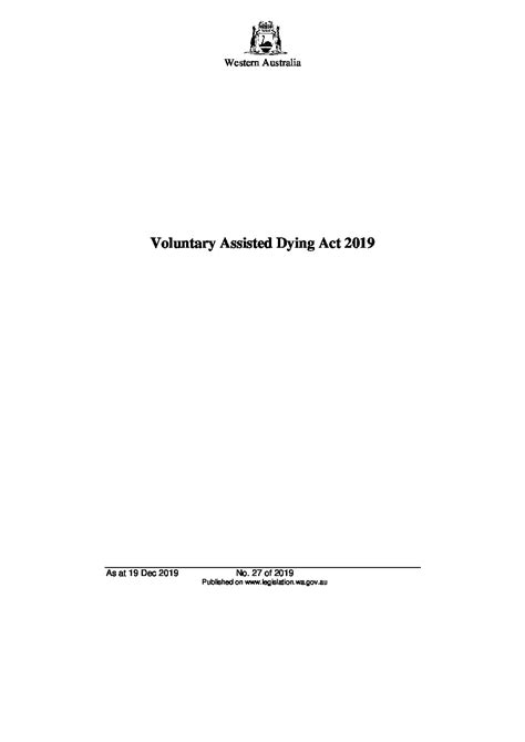 voluntary assisted dying act 2019