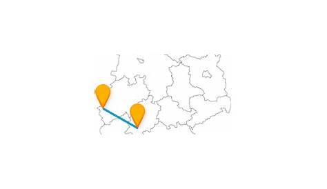 StepMap - Von Aachen nach Köln auf Umwegen - Landkarte für Mitteleuropa