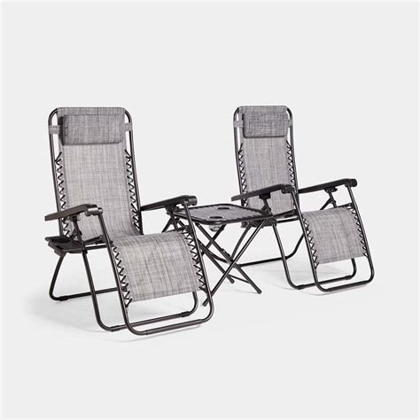 Vonhaus Zero Gravity Chair And Table Set