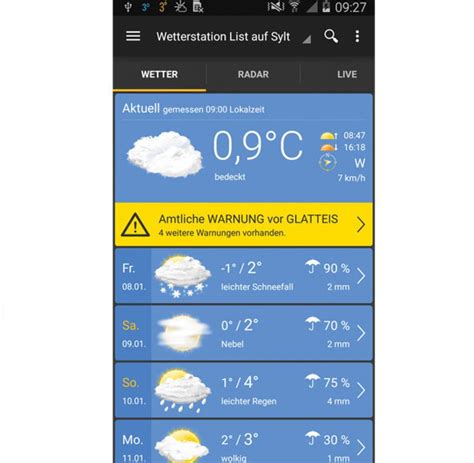 Die 15 beliebtesten WetterApps für Android PCWELT