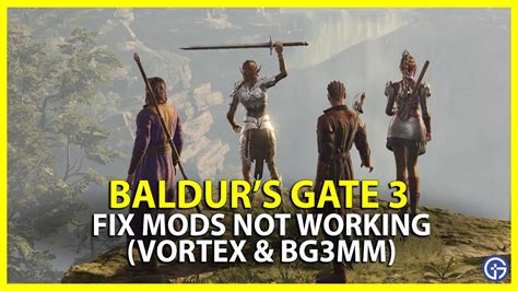 vortex mods not working bg3