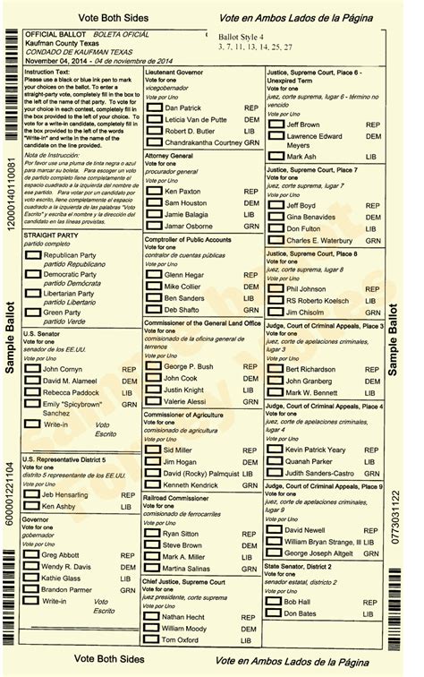 vote texas sample ballot