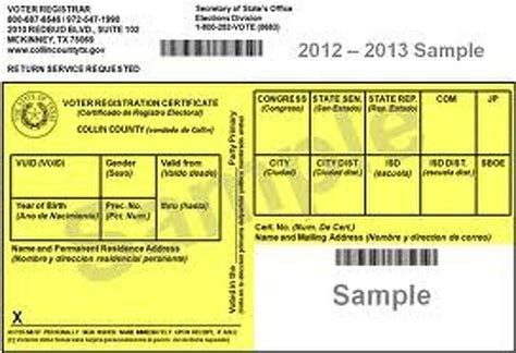 voter registration card texas