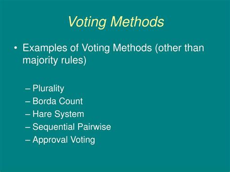 voting methods examples