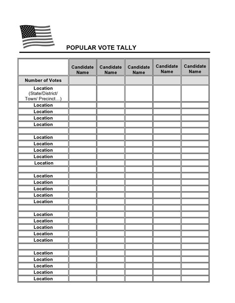 voting sign in sheet
