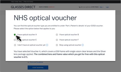 voucher codes nhs optical