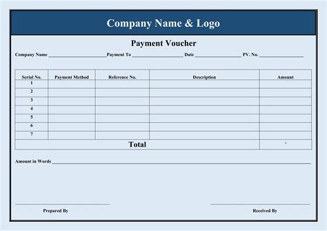 voucher format for payment