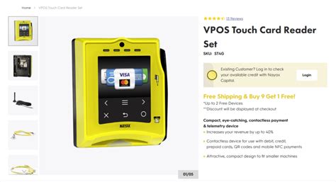 Nayax Ltd VPOS Touch Card Reader Set for Unattended Retail