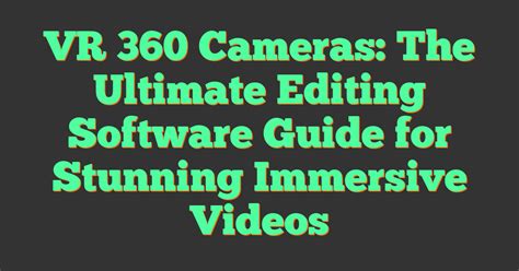 Vr 360 Camera Pc Software