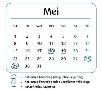 vrije dagen mei 2023