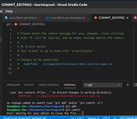 vs code change commit message