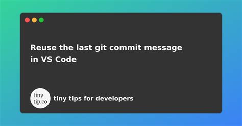 vs code change last commit message