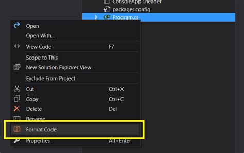 vs code code formatting shortcut