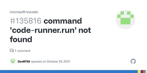 vs code command code runner run not found