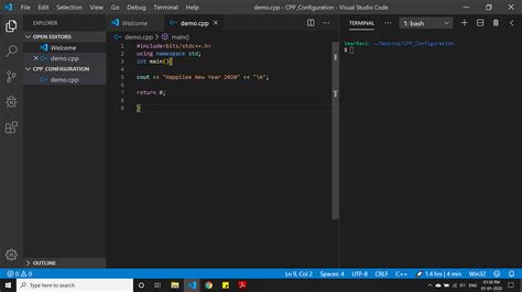 vs code configuration for c++