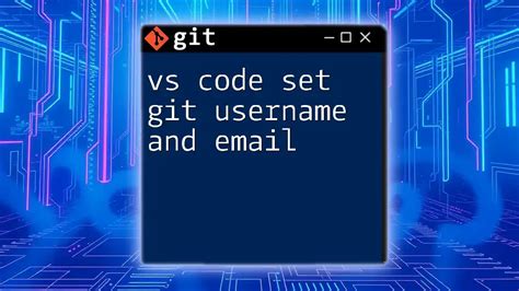 vs code configure git email