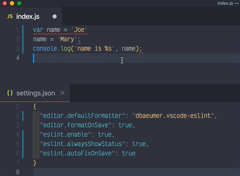 vs code eslint prettier on save