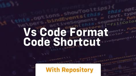 vs code format code shortcut windows