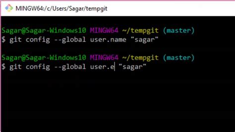 vs code git username