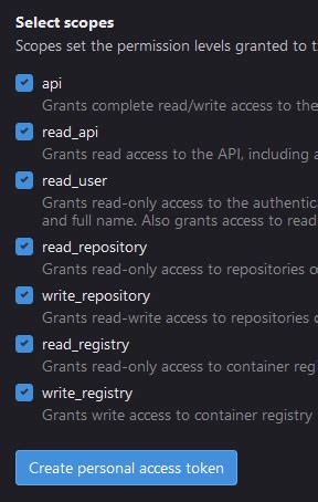 vs code gitlab personal access token