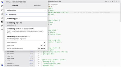 vs code install node dependencies