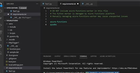 vs code install python packages from requirements txt