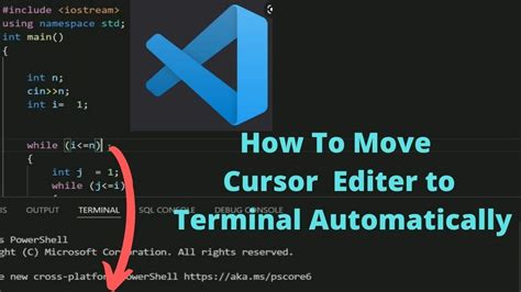 vs code move cursor to terminal