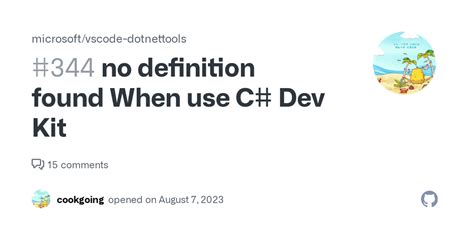 vs code no definition found c#