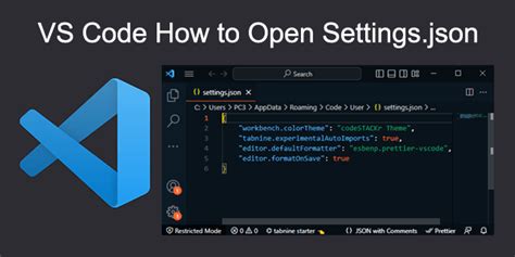 vs code open settings json mac